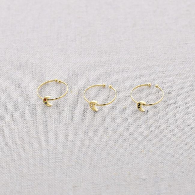 LUNITA CRYSTALS STEEL RING