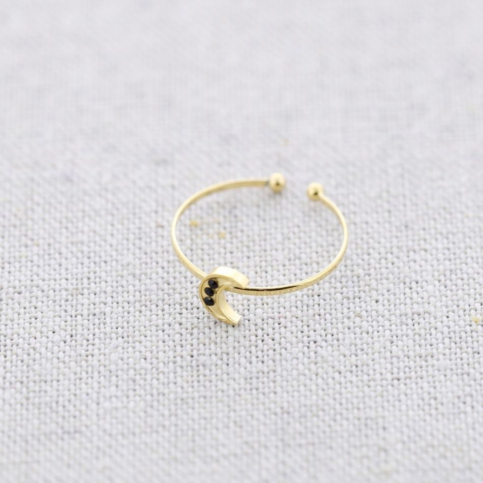 LUNITA CRYSTALS STEEL RING