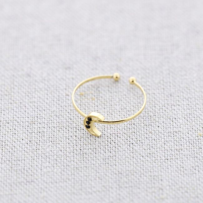 LUNITA CRYSTALS STEEL RING