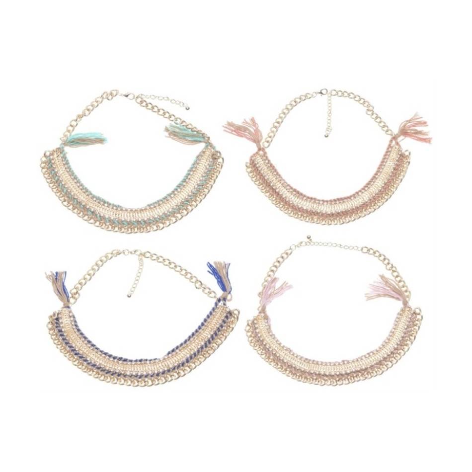 CRYSTAL WOVEN SHORT NECKLACE