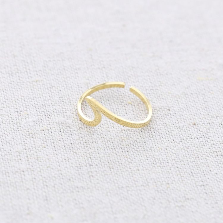 ANILLO ACERO OLA