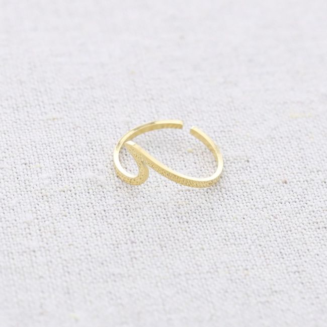 ANILLO ACERO OLA