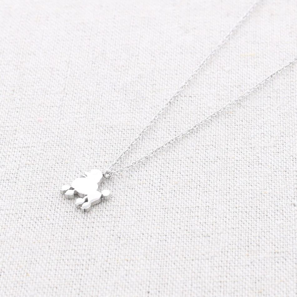 DOG PENDANT STEEL SHORT NECKLACE
