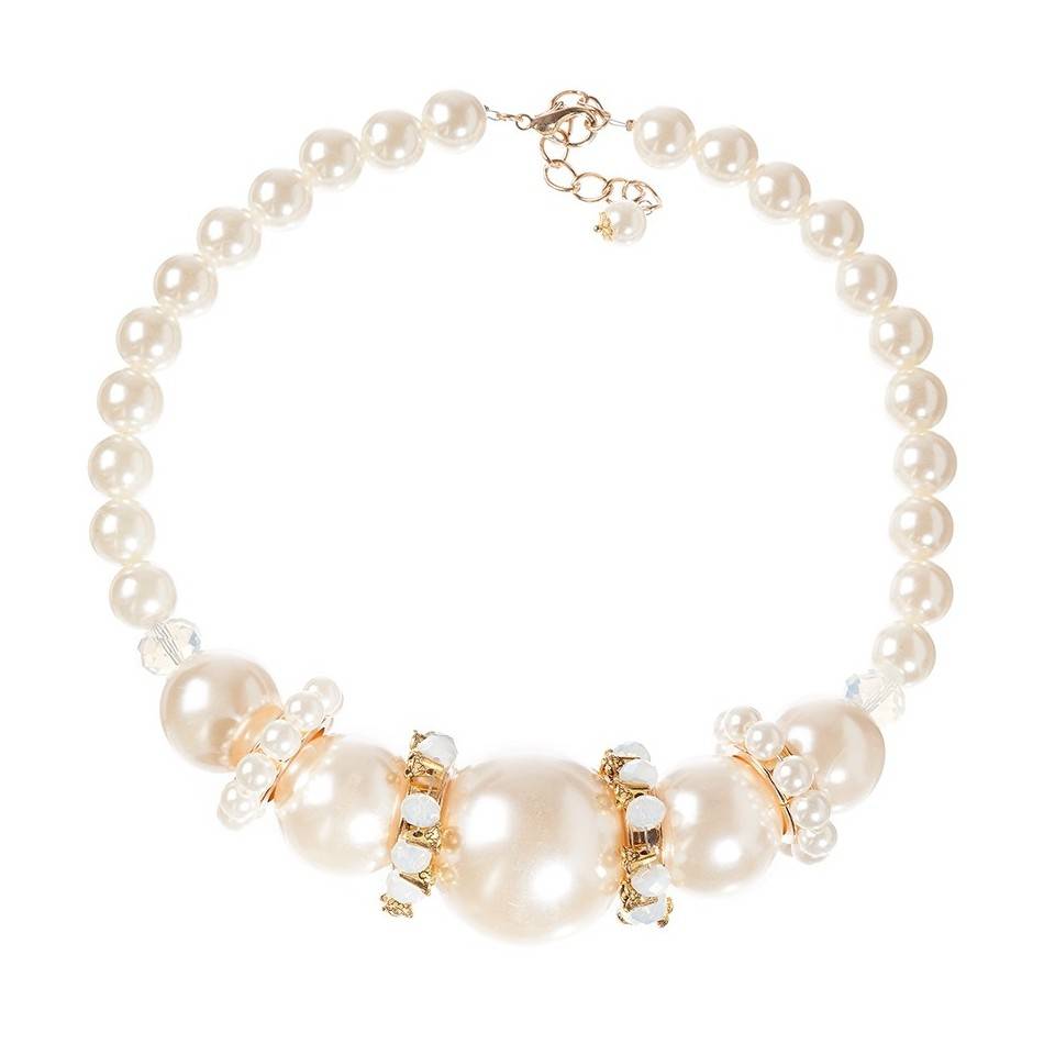 VARIOUS PEARLS SHORT NECKLACE