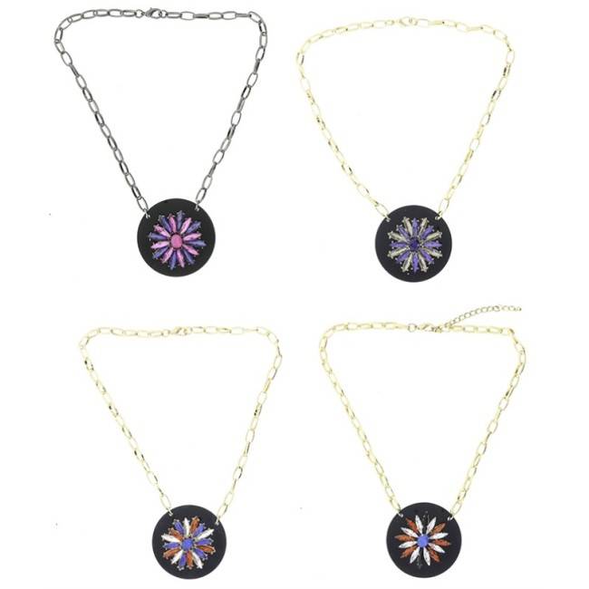 ACRYLIC BEADS SHORT NECKLACE