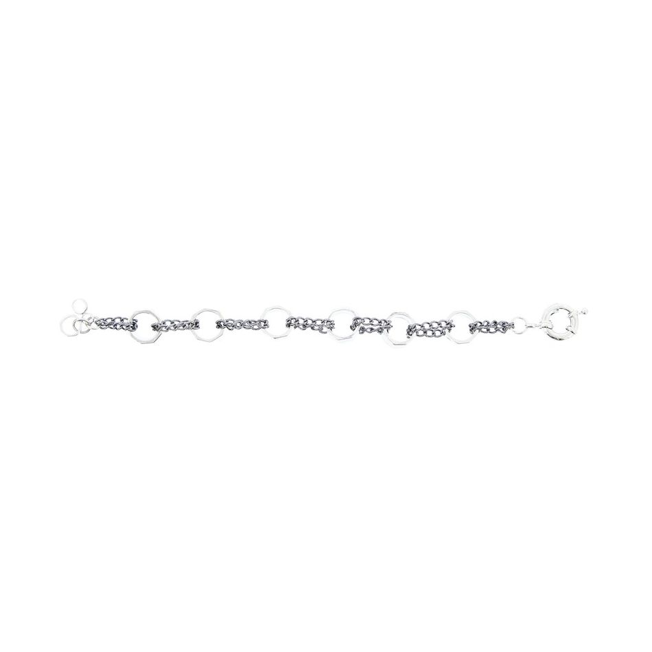 PULSERA CADENAS CUENTAS METAL