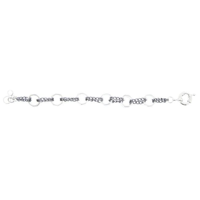 PULSERA CADENAS CUENTAS METAL