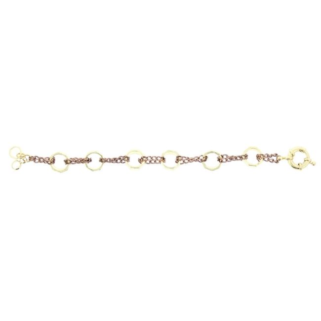 PULSERA CADENAS CUENTAS METAL