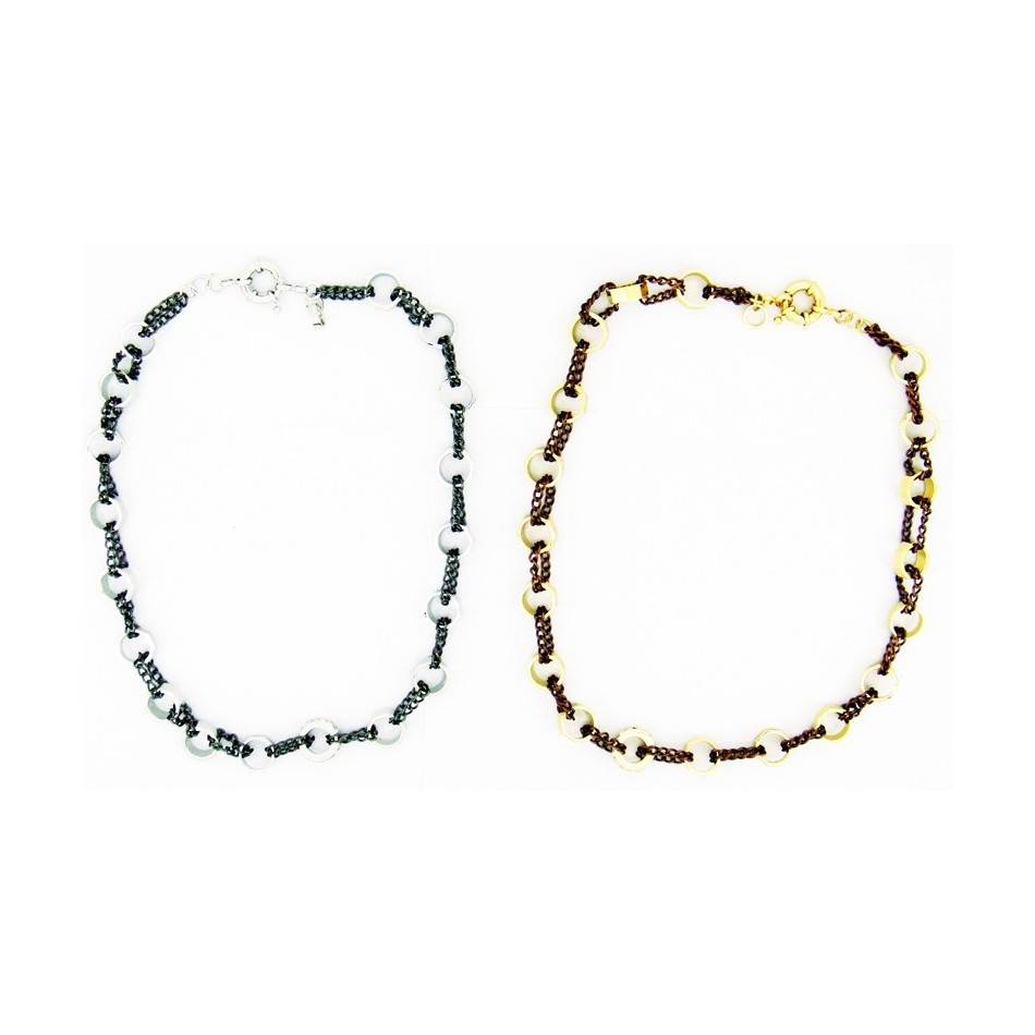 METAL CHAINS SHORT NECKLACE