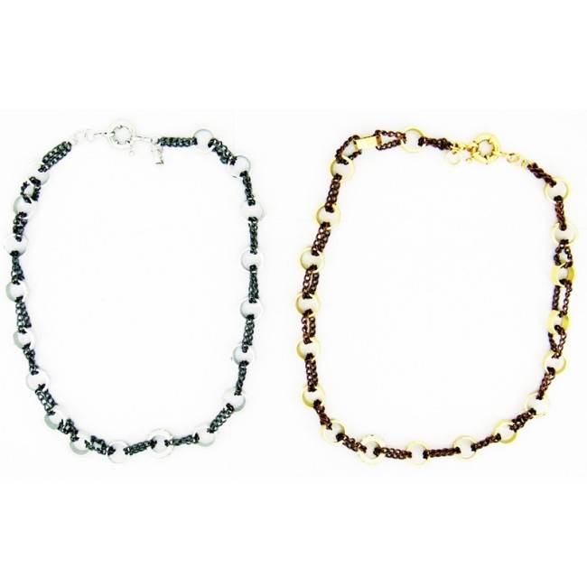 METAL CHAINS SHORT NECKLACE