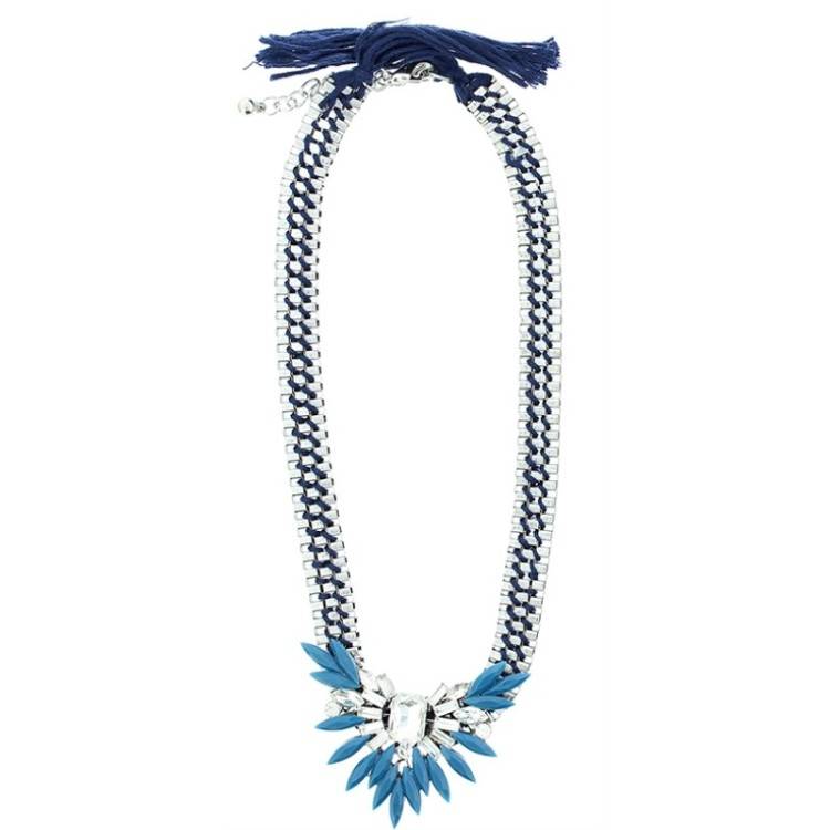 GARGANTILLA CADENA TRENZADA CRISTALES