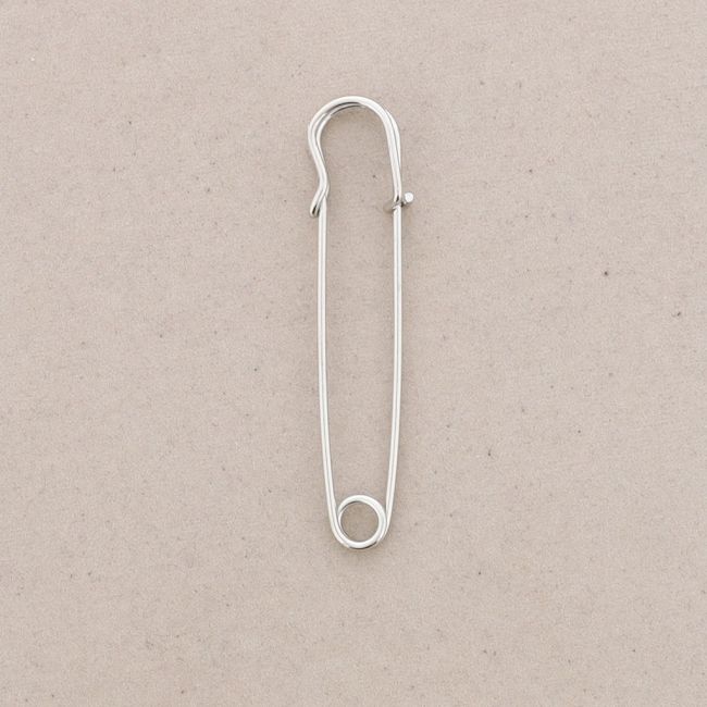 SAFETY PIN BROOCH 6.5CM