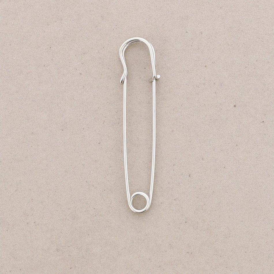 SAFETY PIN BROOCH 7CM
