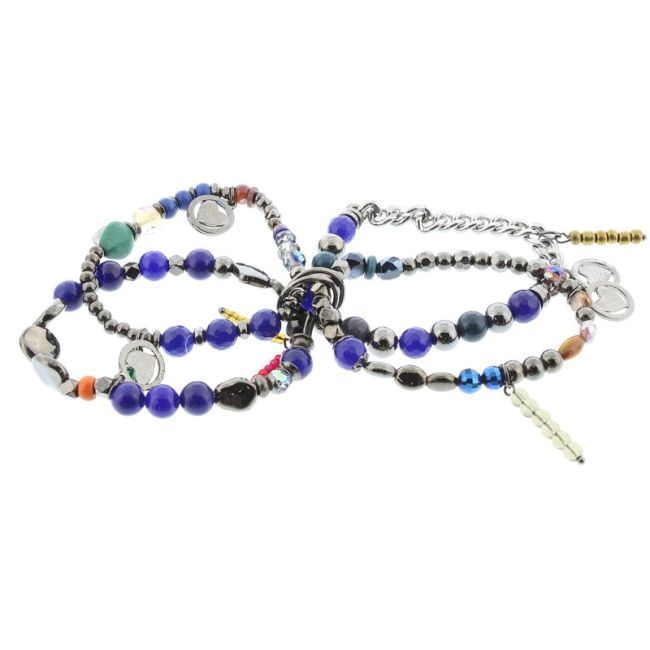 BRACELET 4 STRAPS BEADS