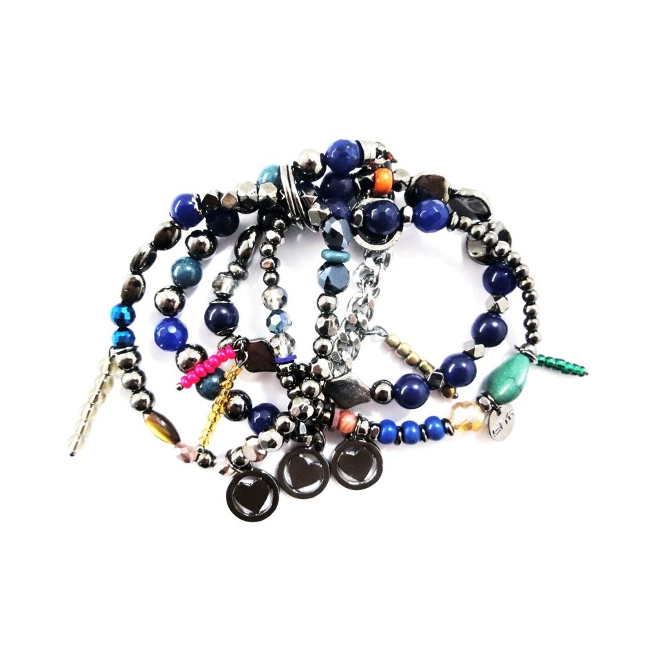BRACELET 4 STRAPS BEADS