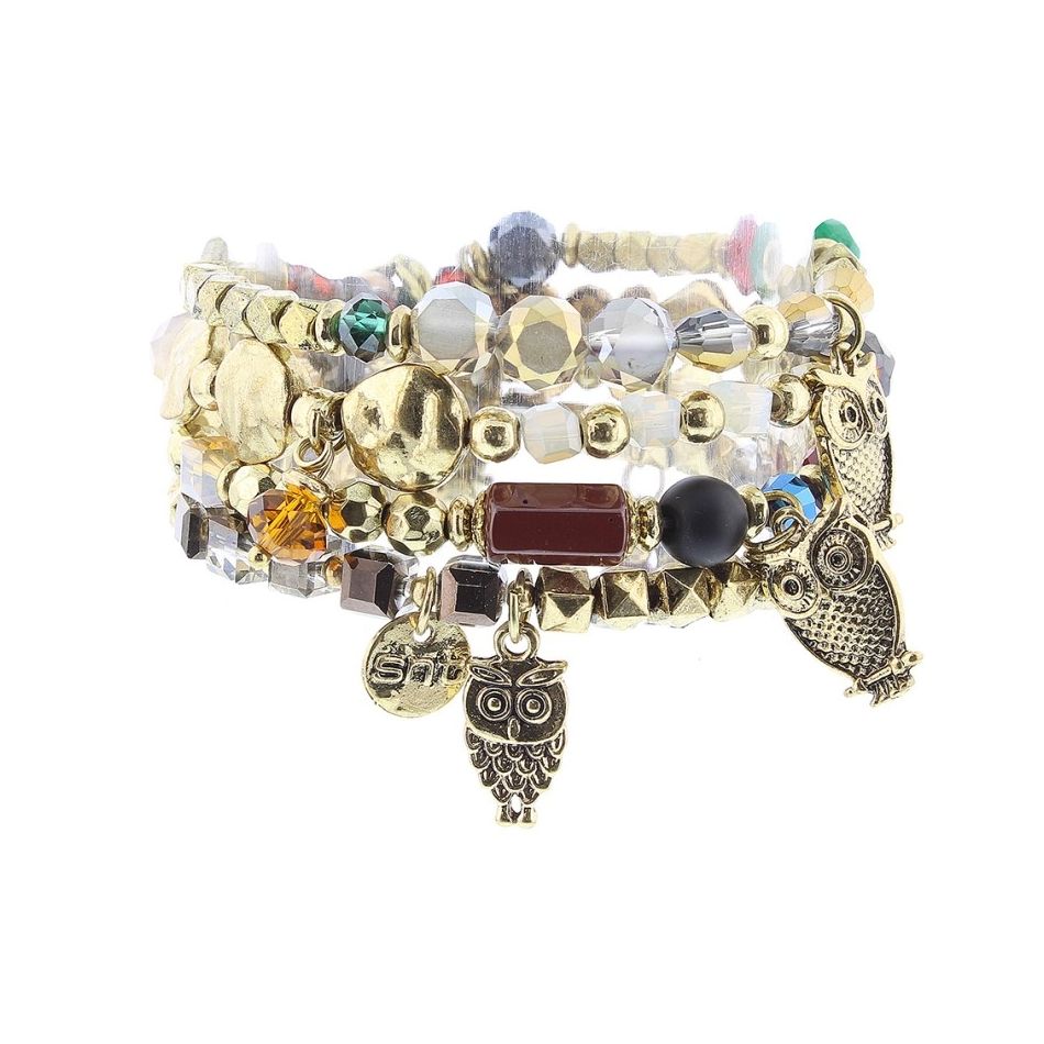 PULSERA 4 TIRAS CUENTAS