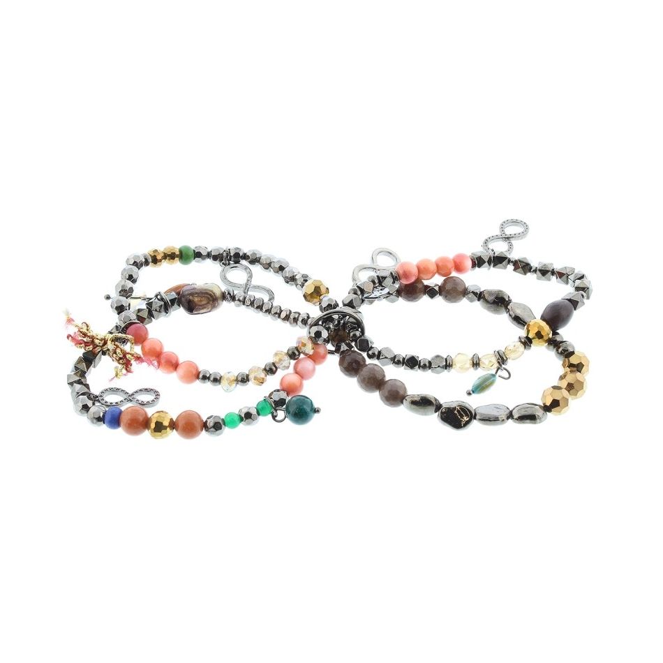 PULSERA 4 TIRAS CUENTAS