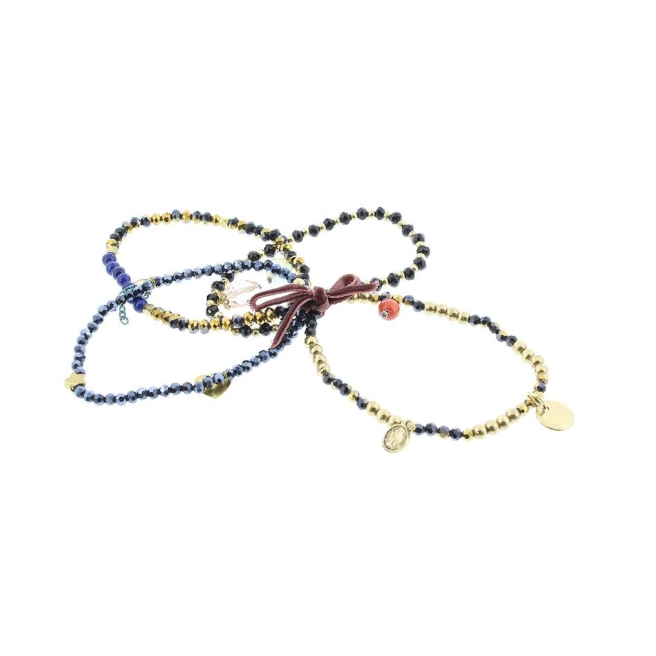 PULSERA 4 TIRAS CUENTAS