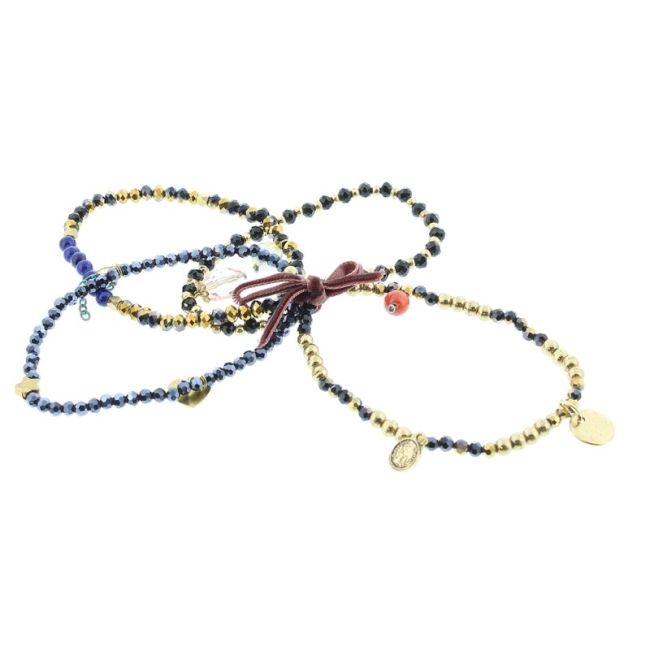 PULSERA 4 TIRAS CUENTAS