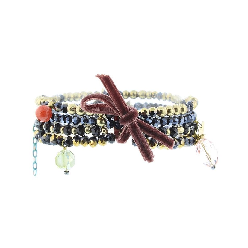 PULSERA 4 TIRAS CUENTAS
