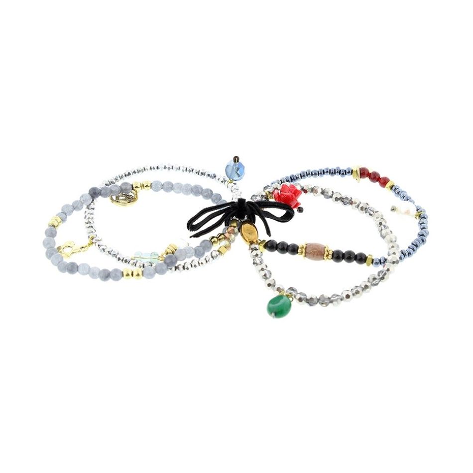 PULSERA 4 TIRAS CUENTAS