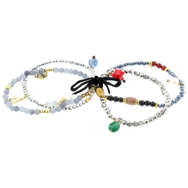 PULSERA 4 TIRAS CUENTAS