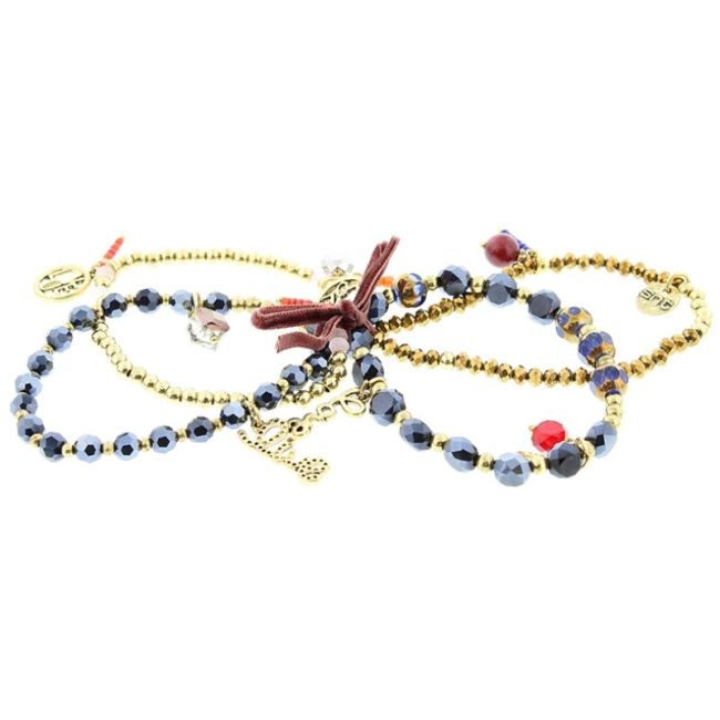 BRACELET 4 STRAPS BEADS