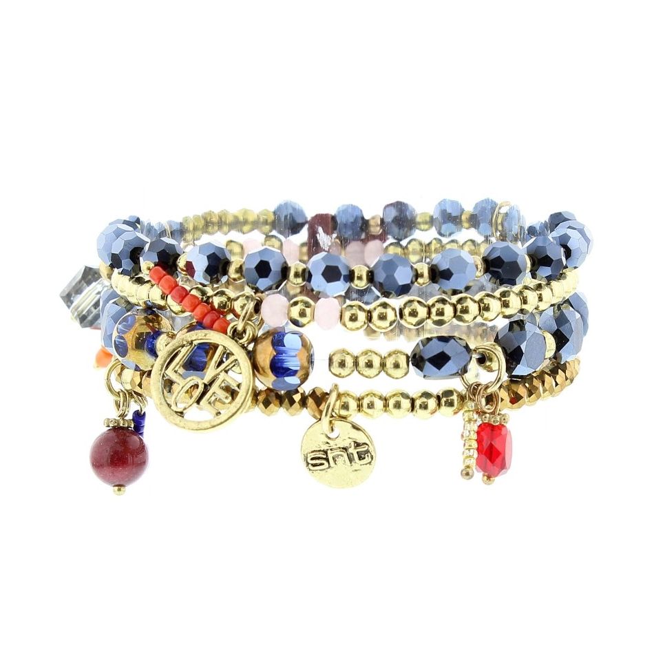 PULSERA 4 TIRAS CUENTAS