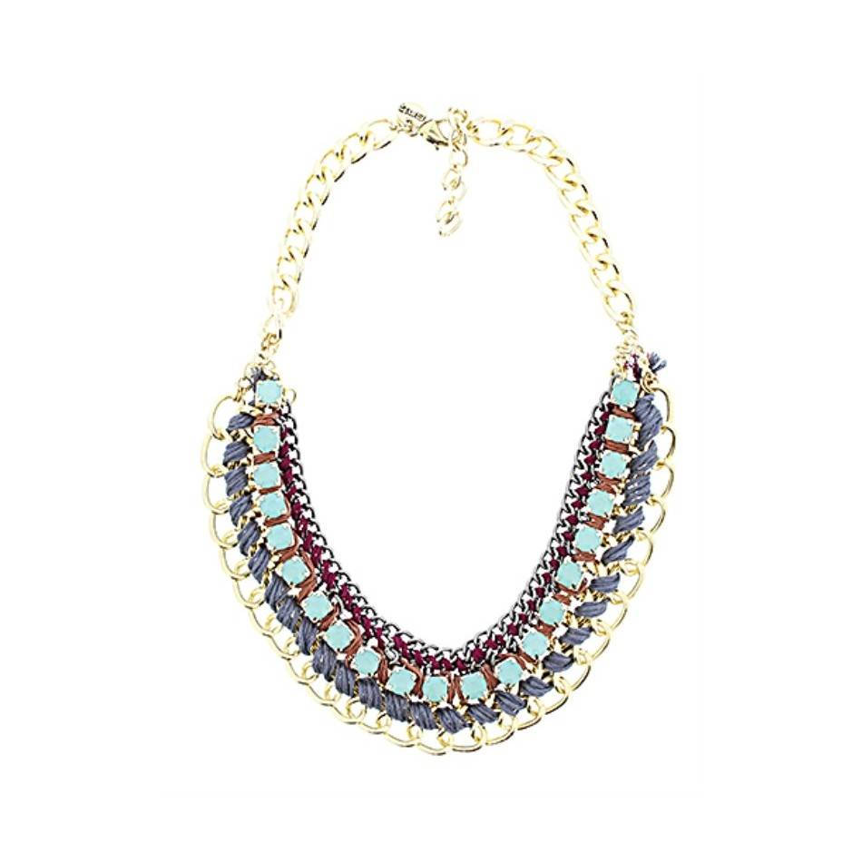 BRAIDED THREAD CHAIN SHORT NECKLACE
