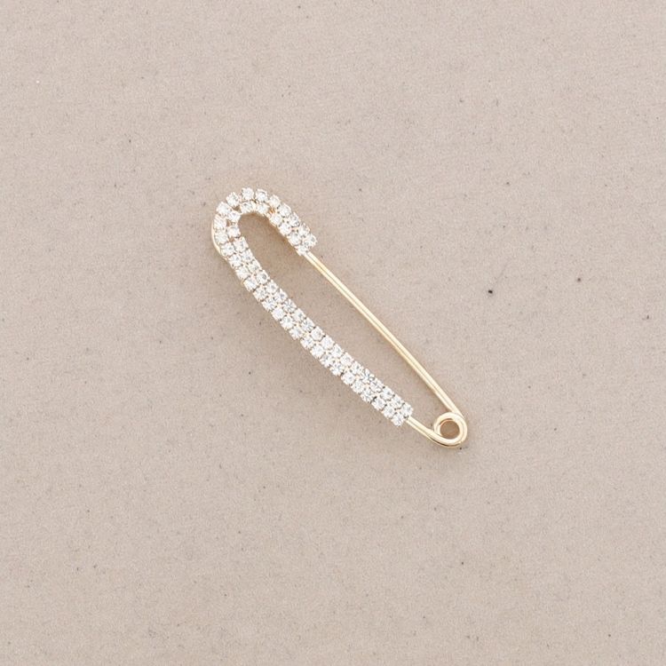 CRYSTALS SAFETY BROOCH 2