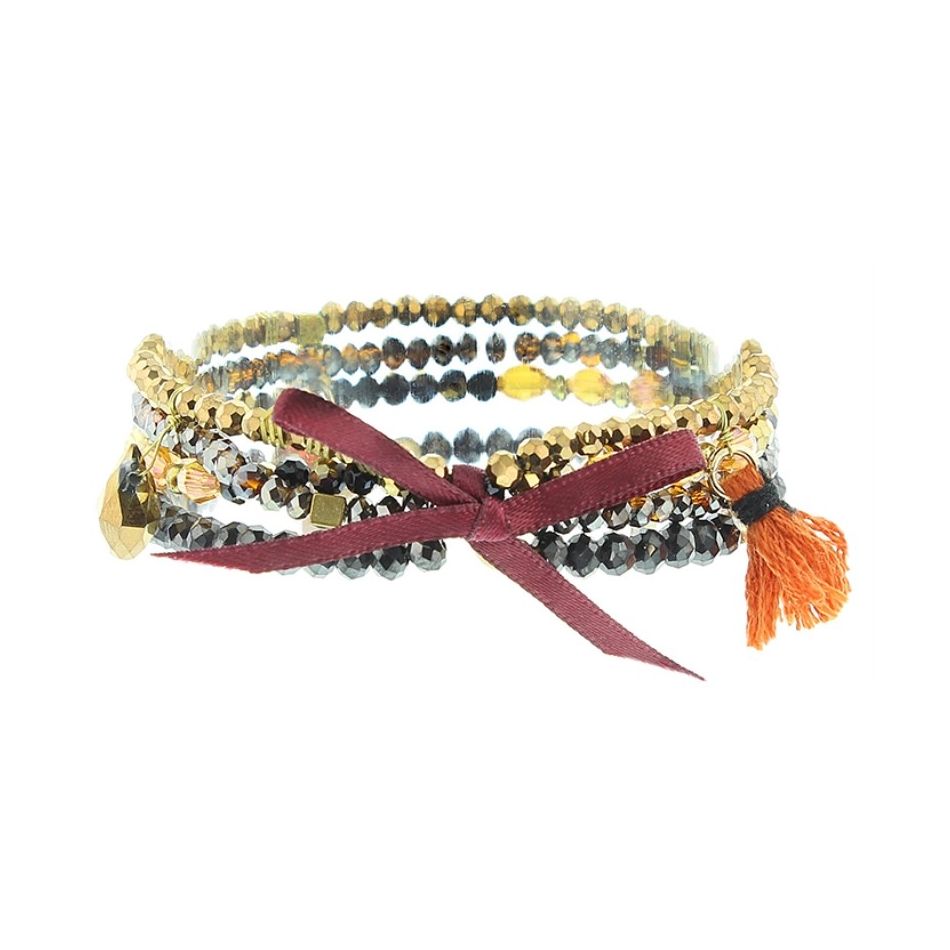 PULSERA FINITA 4 TIRAS CUENTAS