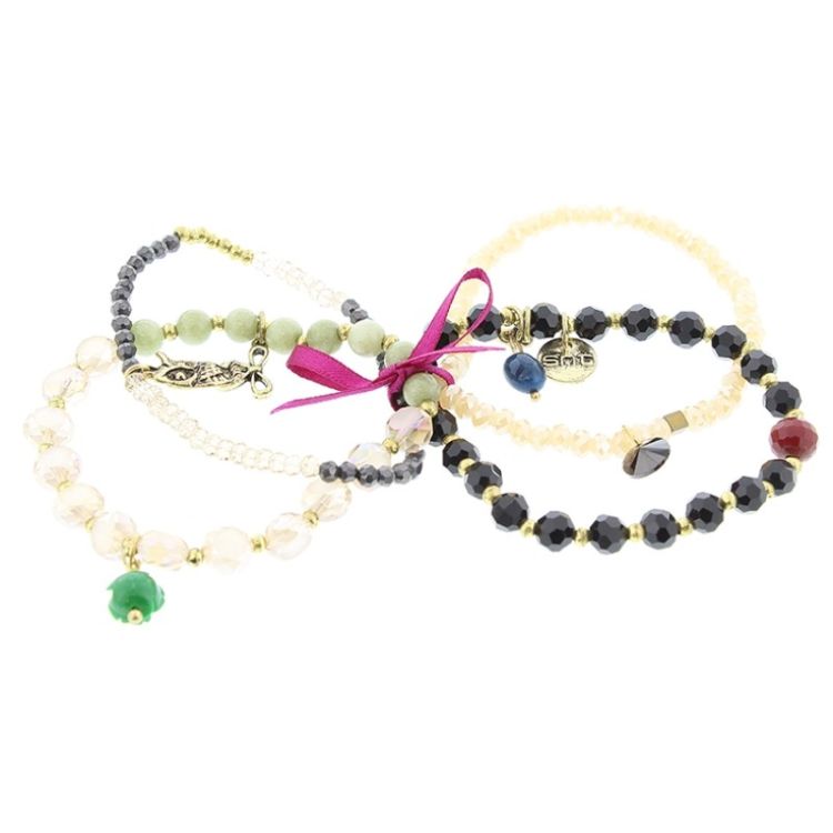 BRACELET 4 STRAPS BEADS 2