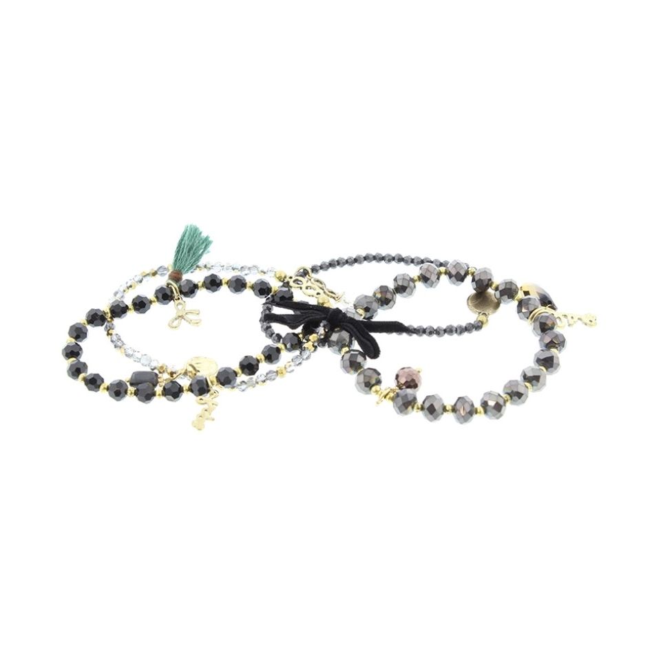 BRACELET 4 STRAPS BEADS