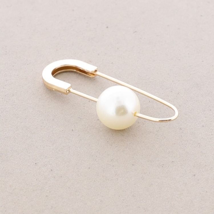 PIN BROOCH 6.5CM IMITATION PEARL BALL