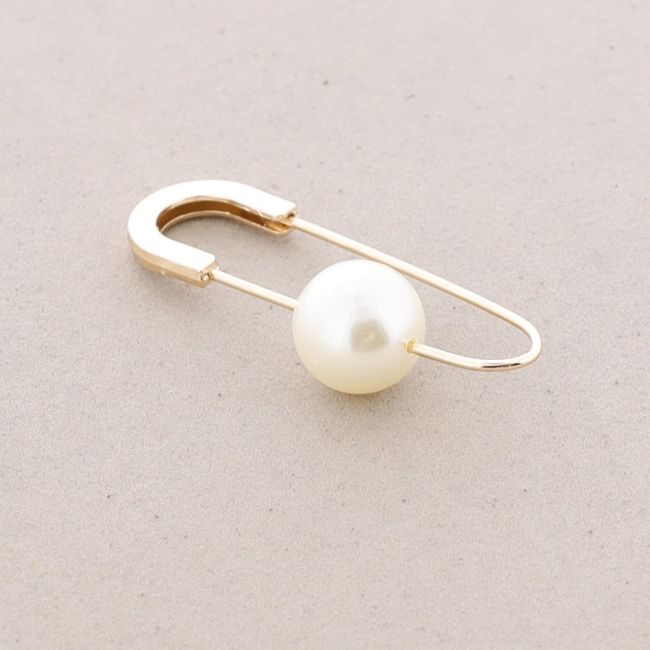 PIN BROOCH 6.5CM IMITATION PEARL BALL