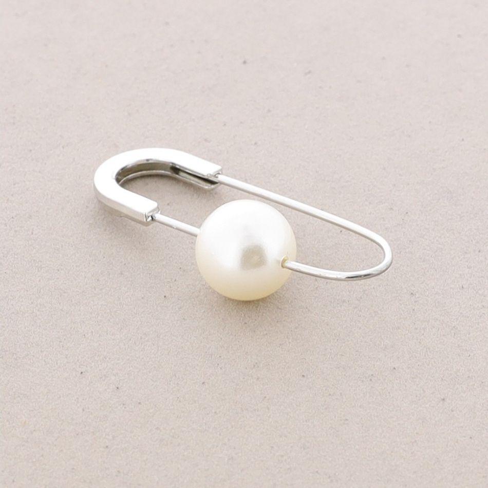 BROCHE IMPERDIBLE 6.5CM BOLA IMITACIÓN PERLA