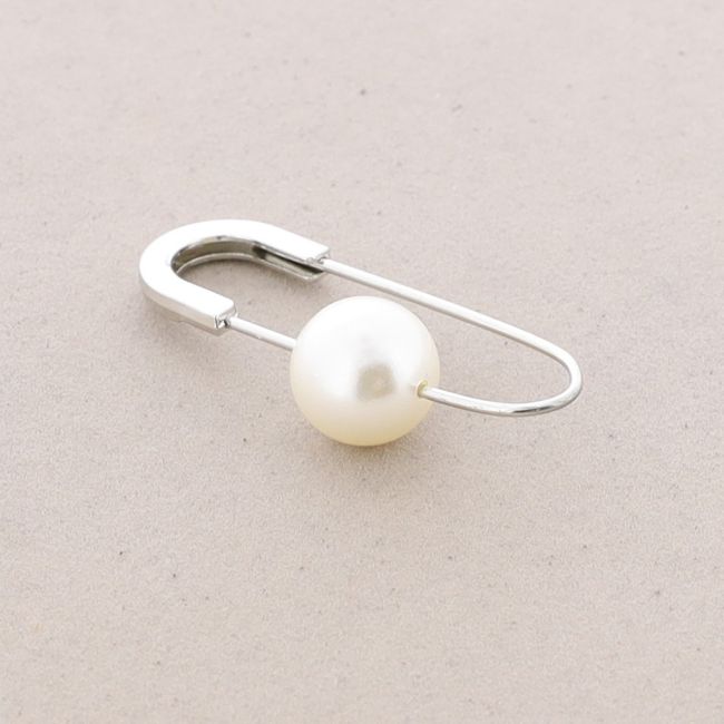 BROCHE IMPERDIBLE 6.5CM BOLA IMITACIÓN PERLA