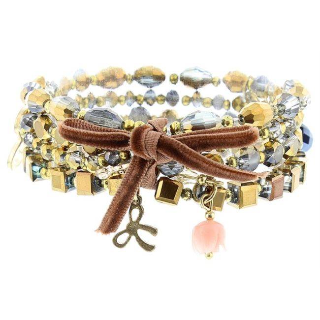 BRACELET 4 STRAPS BEADS