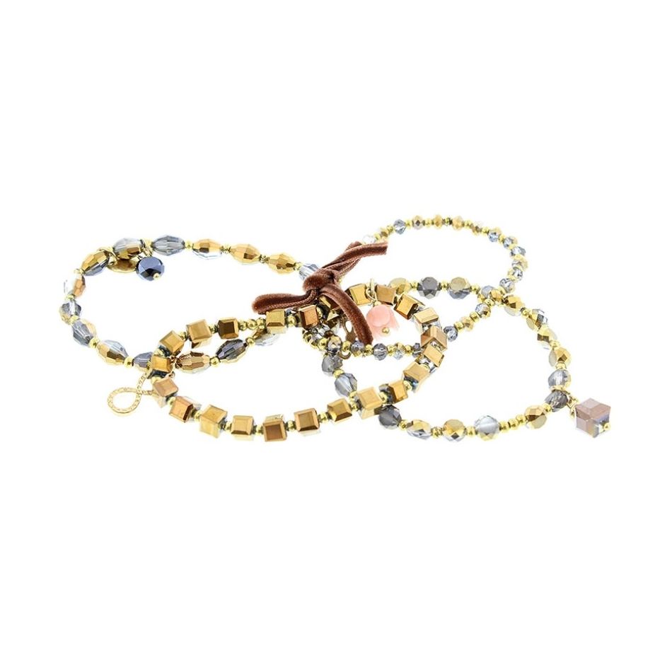 PULSERA 4 TIRAS CUENTAS