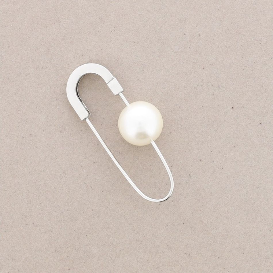 PIN BROOCH 6.5CM IMITATION PEARL BALL
