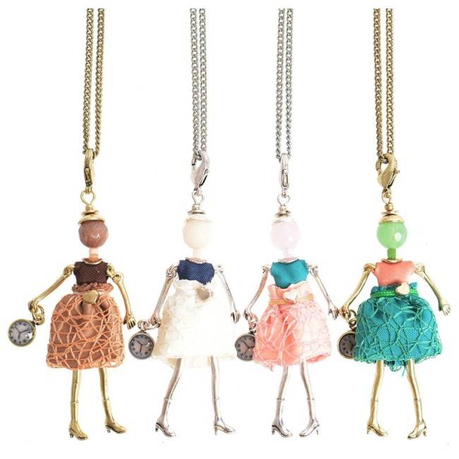 LONG PENDANT NECKLACE MINI DOLL