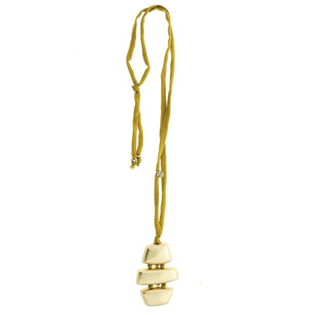 LONG METAL PENDANT NECKLACE