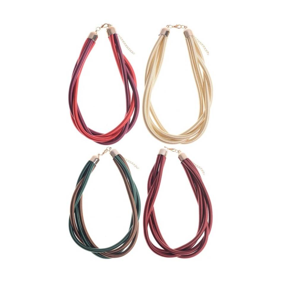 COLORED LACE SHORT NECKLACE