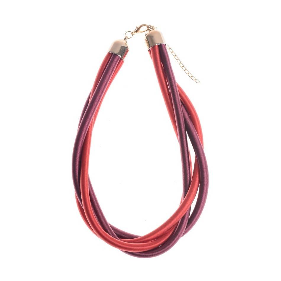 COLORED LACE SHORT NECKLACE