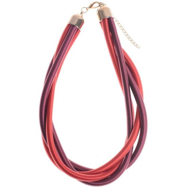 COLORED LACE SHORT NECKLACE