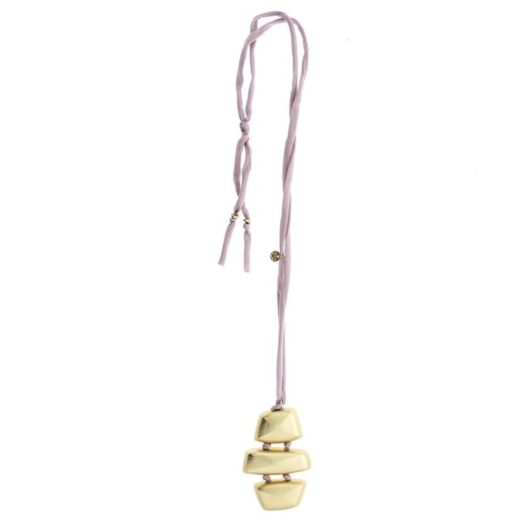 LONG METAL PENDANT NECKLACE