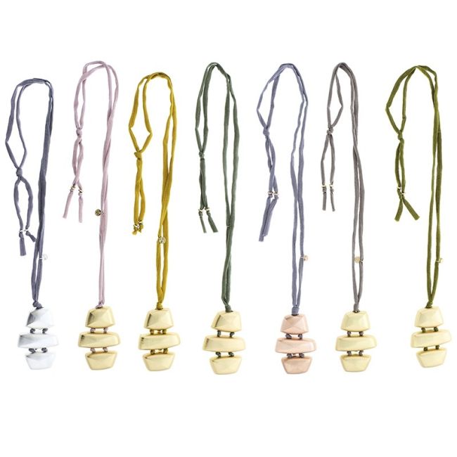 COLLAR LARGO COLGANTE METAL