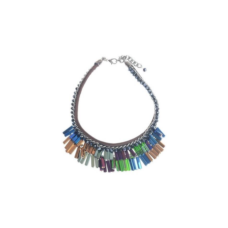 CRYSTAL PENDANT SHORT NECKLACE
