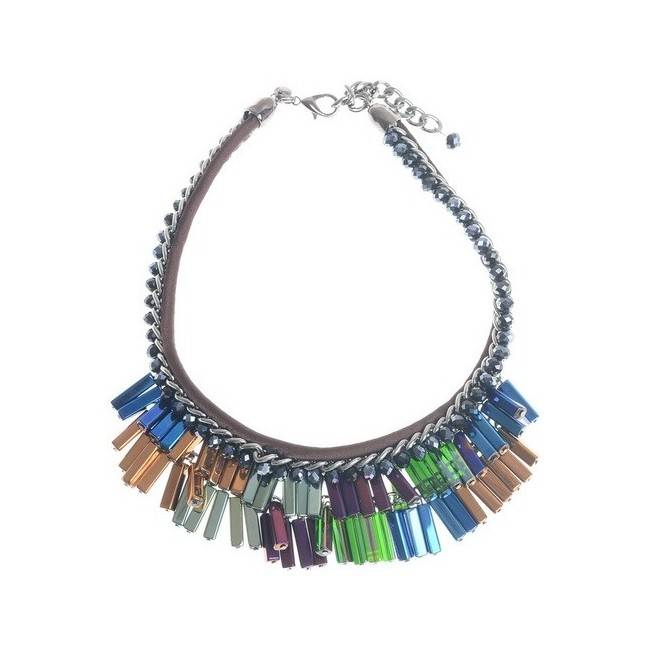CRYSTAL PENDANT SHORT NECKLACE