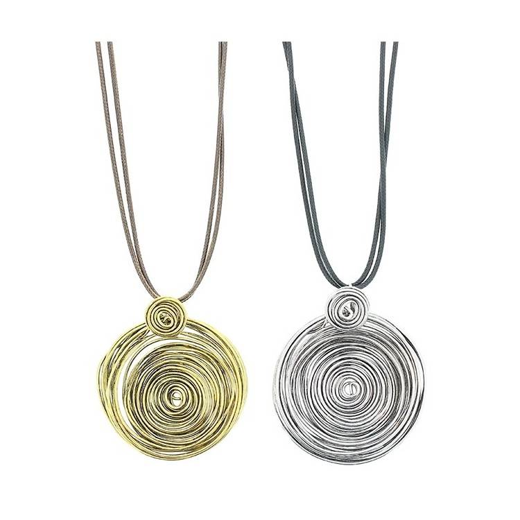 LONG PENDANT NECKLACE SPIRALS 2